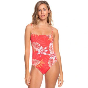 Nwot Roxy tropical palm print one piece swimsuit size L